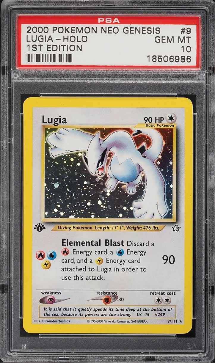 2000 Pokemon Neo Genesis 1st Edition Lugia Holo #9 PSA 10